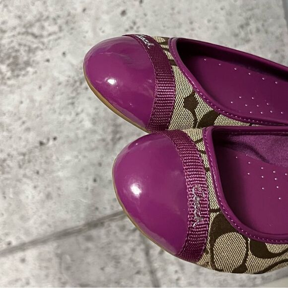 𝅺coach Monogram Cecile Cap Toe Ballet Flat - Picture 6 of 11